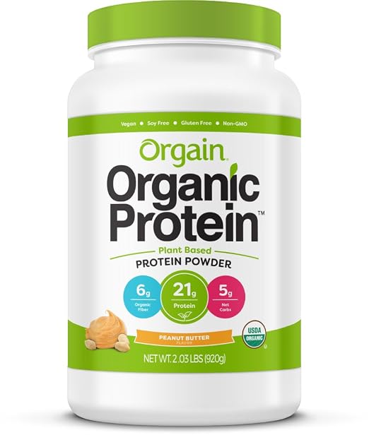 Orgain Organic Plant-Based Peanut Butter Protein Powder