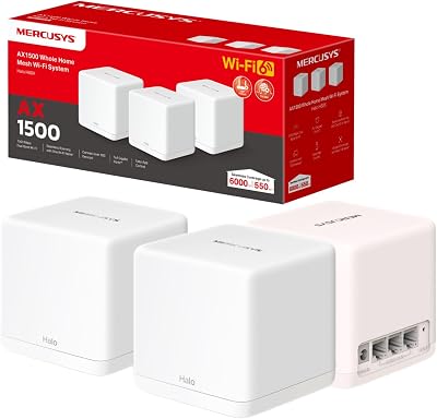 MERCUSYS AX1500 Whole Home Mesh WiFi 6 System Halo H60X 3-Pack