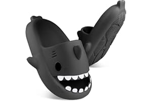 EDOSIR Kids Shark Slides丨Pillow Shower Sandals Quick Dry Slippers丨Toddler Boys Girls Comfy Cloud Slides丨Summer Non-Slip Thick Sole Beach Pool shoes