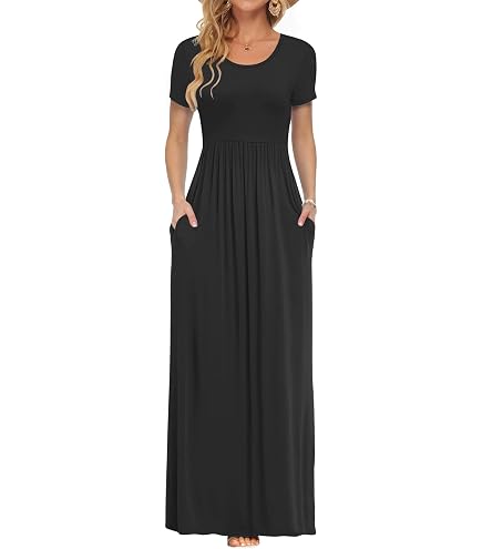 ladies casual maxi dresses PRETTYGARDEN Women's Summer Dress Wrap Floral Boho Short S The beach dress has A AUSELILY Maxi Dresses for Women