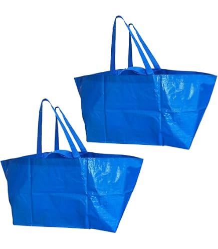 thumbnail image 2 of 5x Blue IKEA FRAKTA Large Bags – 71L, Heavy Duty Shopping, Laundry, Storage 2 of 6