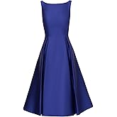Adrianna Papell Women's Sleeveless Tea Length Dress, Neptune, 8