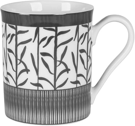 Table Passion Mug 30 Cl Porcelaine Decor Madras Gris Lot De 6 Amazon De Kuche Haushalt