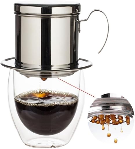 Amazon コーヒードリッパー ベトナム コーヒーメーカー ステンレスフィルター ホームオフィスアウトドア旅行のためのドリッパー By Akaru コーヒーフィルター オンライン通販