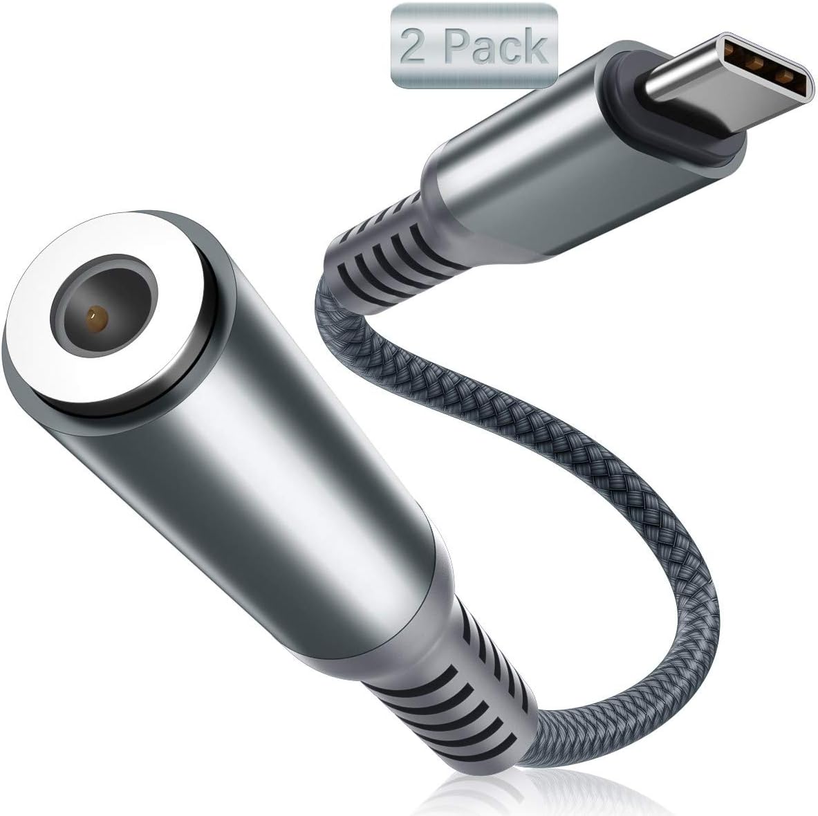 USB C to 3.5mm Adapter (2 Pack),Type C Male to 3.5mm Female Headphone Jack Audio Converter,Aux Cable for Samsung Galaxy S20 Ultra S20+ Plus 20 20+ Note 10 10+,Google Pixel 4 5 3 2 XL,iPad Pro 11 Air 4