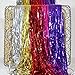 Moohome Big 12ft x 8ft Tinsel Silver Foil Fringe Curtains Backdrop Door Window Curtain Party Photography Decoration (12' x 8', Silver)