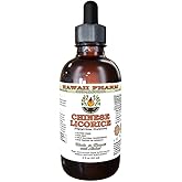Hawaii Pharm Chinese Licorice Alcohol-Free Liquid Extract, Chinese Licorice (Glycyrrhiza Uralensis) Root Glycerite Natural Herbal Supplement 2 oz