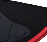 Sakura Pastel Black Floor Mats with Red Trim Full Set 4 Universal Fit UK Made view 5