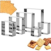 6 PCS Square Cookie Cutter Set - Cookie Cutters (1.5-4 Inch), Stainless Steel Set for Baking, Cookies, Biscuits & DIY - Durable Square Cutters for Holiday & Daily Use