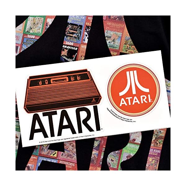 Popfunk Classic Atari Logo Retro Video Games Logo T Shirt & Stickers - Image 7