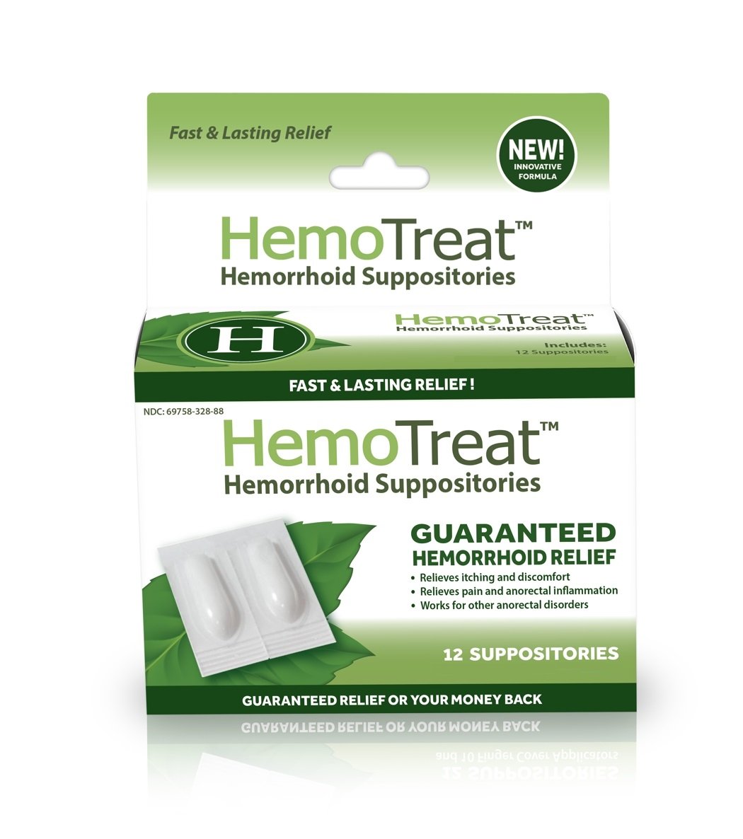 Hemorrhoid Pain Itching Relief Suppository FDA Listed Soothing Anti