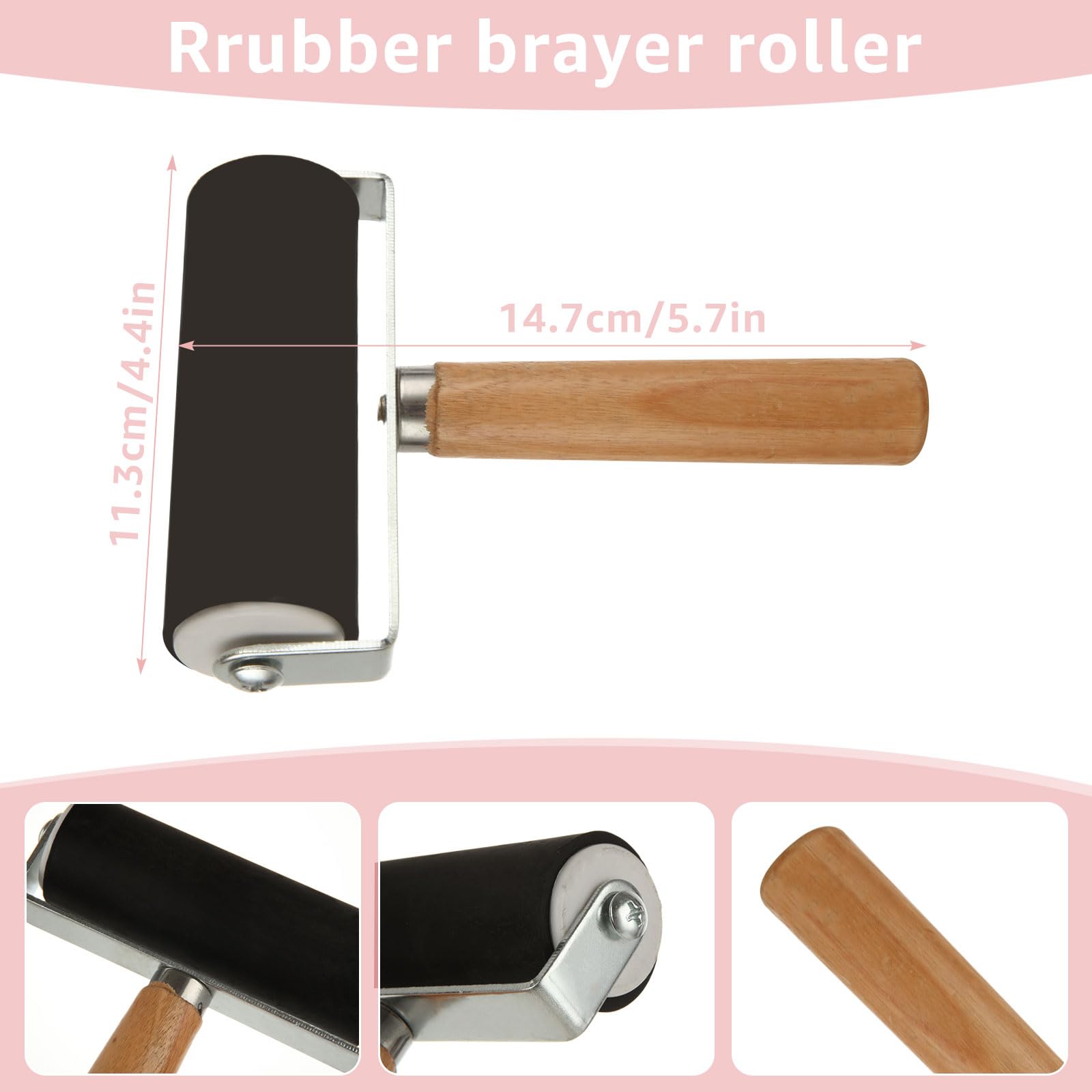 10 Pack Rubber Stamp Making Kit - Block Printing Kit，Linoleum Carving Tools with 8 Type Blades, 8 Pcs Pink Rubber Carving Block and Rubber Brayer Roller