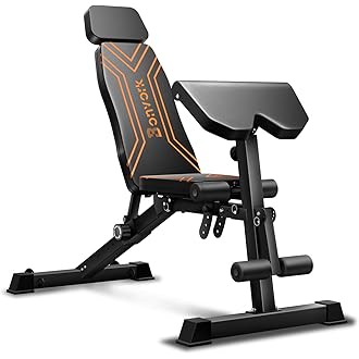 900LBS Adjustable Weight Bench, Multi-Functional Workout Bench Press with Preacher Curl Pad for Home Gym Exercise, Roman Chai