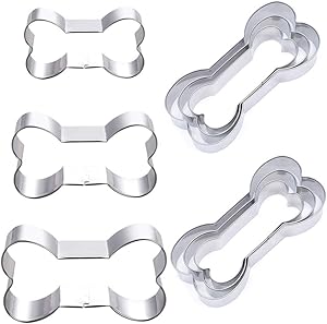9 PCS Dog Bone Cookie Cutter Set, SourceTon Assorted Sizes Stainless Steel Dog Bone Biscuit Cookie for Homemade Treats
