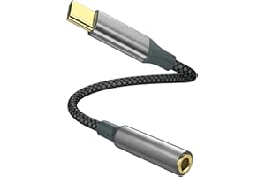 HENRETY USB C to Aux Audio Dongle Cable Cord, Type C to 3.5mm Female Headphone Jack Adapter for iPhone 16 Pro Max/16 Pro, 15 Pro Max/15 Pro/15 Plus, Samsung Galaxy S23/S22/S21 Ultra, Pixel, iPad Pro, MacBook