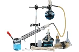 Glass Distillation Apparatus, Vacuum Distillation Equipment, Chemistry Lab Glassware Kit Glassware Kit Glass Distillation Ind