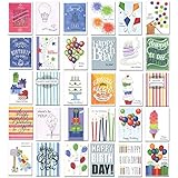 Birthday Cards Assorted 30 Different Designs w/Greetings Inside Made in USA 32 Envelopes