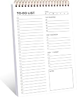 Thboxes To Do List Pad Daily Planner Notebook 52 Sheets 9.8x6.7 in 100gsm