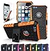 iPhone 7 Case, CINEYO(TM) Heavy Duty Rugged Dual Layer Case with Kickstand (Apple iPhone 7 case Black) (Orange)