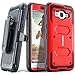 Samsung Galaxy Luna / Galaxy J1 (2016) J120 / Amp 2 / Express 3 case, COVRWARE [Aegis Series] Built-in [Screen Protector] Heavy Duty Full-Body Rugged Holster Armor [Belt Clip][Kickstand], Red
