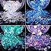 BORN PRETTY Fluorescent Glass Paper Nail Flakies Irregular Paillette Nail Art Glitter Sequins Flakes 4 Colors