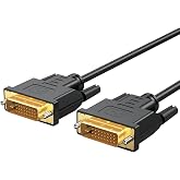 URELEGAN DVI Cable 6 Feet, DVI-D 24+1 Cord Male to Male Digital Video Monitor Cable for Computer, HDTV, Gaming, Monitor, Projector
