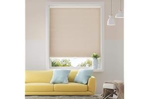 SBARTAR Cellular Blinds Cordless Shades for Windows Single Cell Shade - Provide Privacy and Filters Light - 46 x 48 inch, Ivory Beige(Light Filtering)