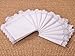 Milesky White Wedding Cotton Handkerchiefs Lace Edges 10 Inches (Pack of 12)
