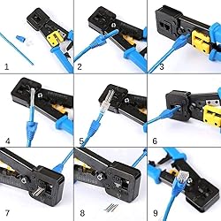 PETECHTOOL RJ45 Crimp Tool Ethernet Pass Thru