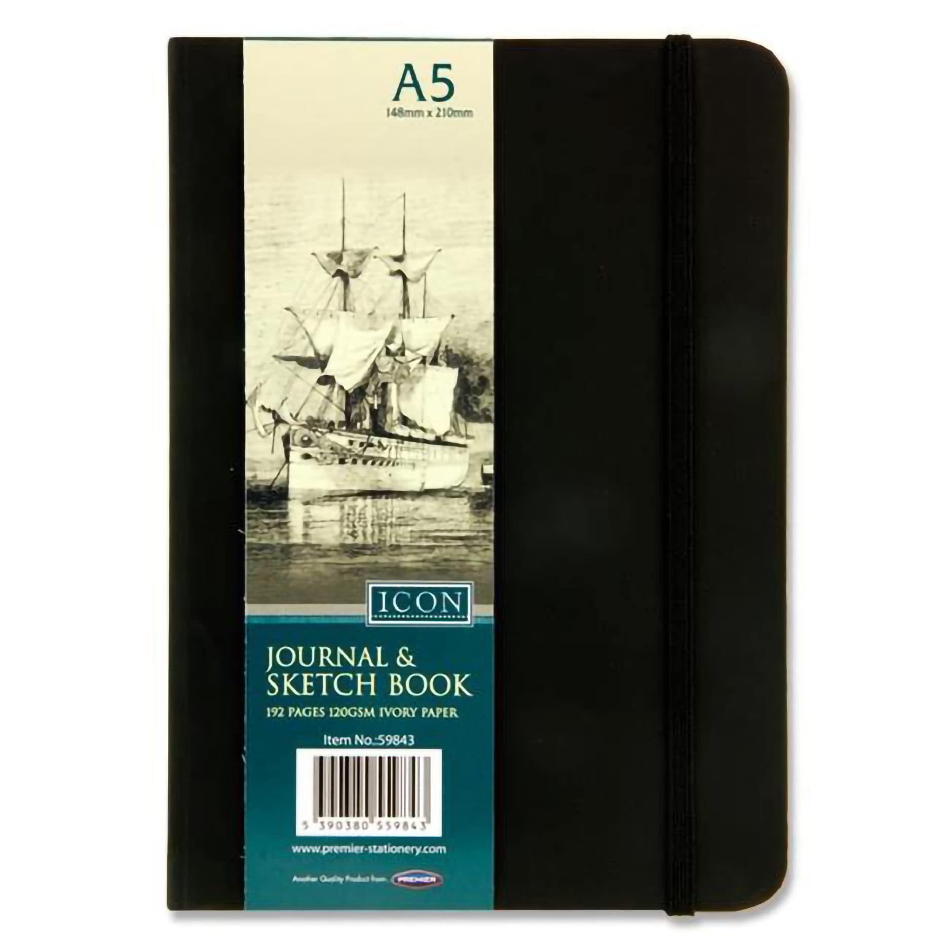 SG Education ICON 59843 Icon Journal and Sketch Book, A5 Size, 192 Pages