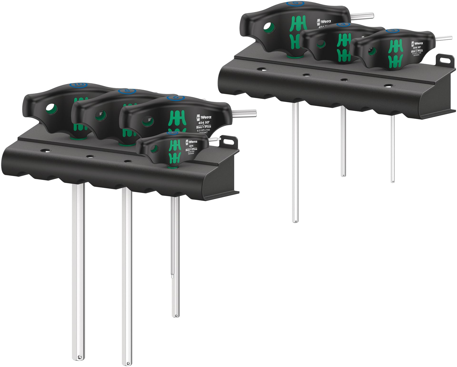 Wera 454/7 HF Set 1 Screwdriver Set T-Handle Screwdrivers Hex-Plus with Holding Function, 7 Pieces, 05023450001