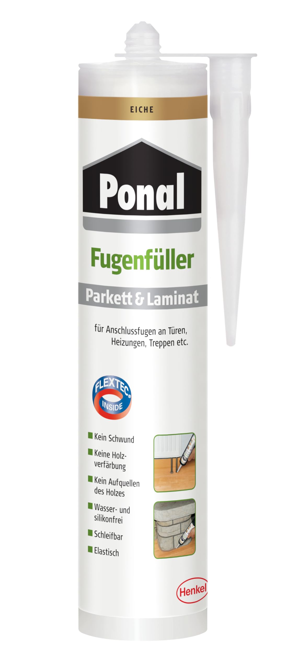 Ponal 395723 "Parquet & Laminate - Oak" Joint filler, Braun, 280 ml