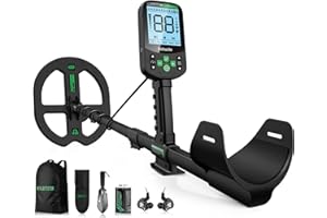 HAZLEWOLKE 48" MAX Deep Depth Metal Detector for Adults, Professional Gold Detector with Pinpointer & All Metal Mode, Double-D Coil Waterproof Metal Detector Kit for Beach, Detector De Metales Oro Y Plata