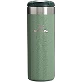 Stanley AeroLight Transit Bottle 16 oz | Locking Drink Through Lid | Leak Resistant Water Bottle or Coffee Travel Mug | Lightweight Insulated Stainless Steel | BPA-Free | Hammertone Green
