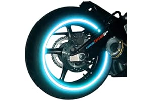 customTAYLOR33 New Special Edition Baby Blue High Intensity Grade Reflective Copyrighted Safety Rim Tapes, 17" (Rim Size for Most SportsBikes)