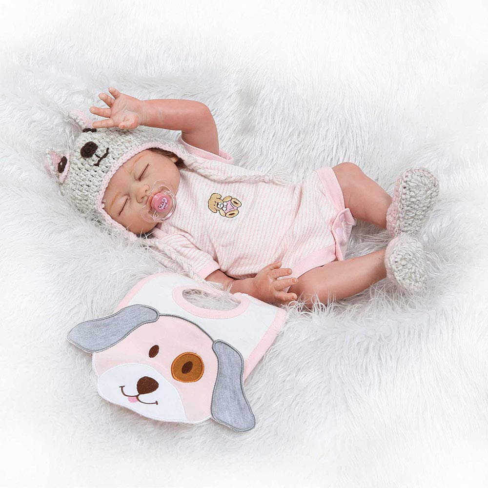 Ziy Iui Reborn Doll Ange Endormi Corps Complet Silicone Souple Silicone Realiste Nouveau Ne Bebe Jumeaux Fille Coffre Fort Pour 3 Cadeau Pour Enfants A La Main Toddler Toy 50cm Poupees Et Poupons