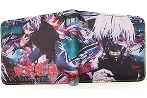 WANHONGYUE Anime Tokyo Ghoul Kaneki Ken Wallet Artificial Leather Purse Billfold Cosplay Money Clip Bifold Card Holder 1016-1