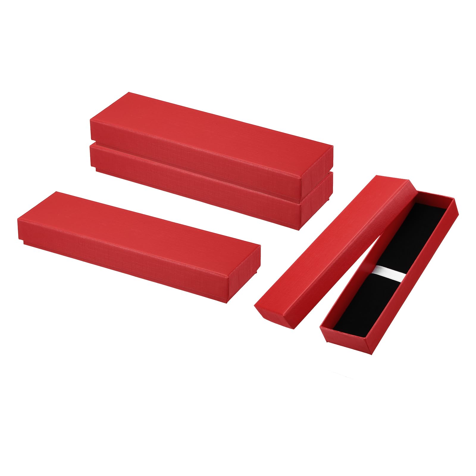 PATIKIL Pen Gift Box, 4 Pack Empty Pen Case Cardboard Case Pen Presentation Display Box for Pencil Ballpoint Jewelry Business Office Supplies, Red