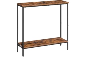 HOOBRO 75 cm Console Table, Narrow Entryway Table with Shelf, Small Sofa Side Table, Display Table, for Hallway, Living Room,