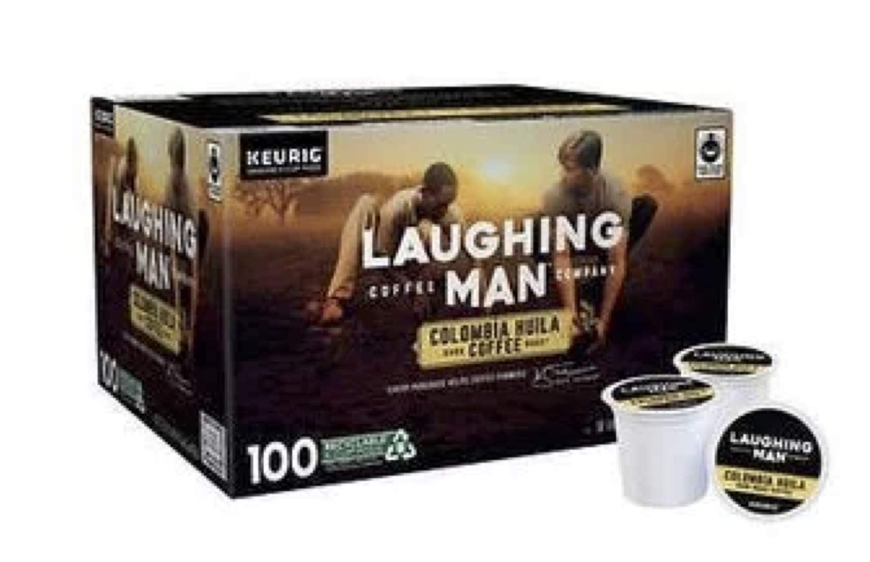 Laughing Man Colombia Huila Dark Roast Coffee KCups 100 Count eBay