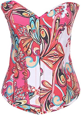 Modotop Women's Sexy Flower pattern Corset Deep-V Waist Clincher Bustier Shaper