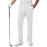 MAGCOMSEN Men's Golf Pants Classic Fit - 30"/32"/34" Stretch Water Resistant Quick Dry Flat Front Dress Pants with 5 Pockets