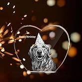 LOVE FANG 3D Crystal Photo Customized Gifts for Women Men Wife Husband Mom Dad Christmas Personalized Gifts with 3D Laser Etched Engraved Inside The Crystal Using Your Photo Customized Memorial