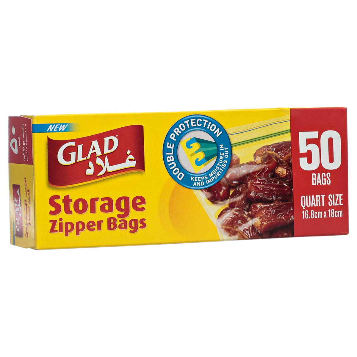 Glad Storage Zipper Bags 1 Quart 50 Count Buy Online at Best Price