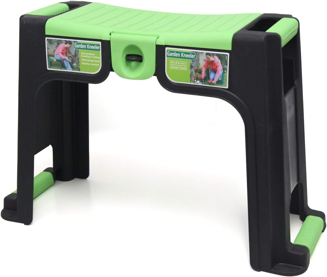 Tec Hit 390025 Garden Stool with Kneeling Rest, Multicolor (Black / Green), moyen