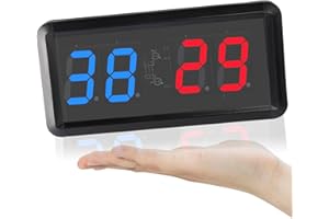 SMAHEAT Multifunctional Fitness Timer, Tabata/FGB/EOM Interval Timer, Garage Exercise, Gym, Boxing, School, Kitchen, etc. Clock Countdown/Stopwatch (1.5 inch Electronic Counting Board)
