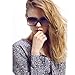 Women Oversized Square Sunglasses UV Protection Eye, Black, Size 60