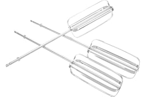 MOKKHNB 3pcs 25cm Stainless Steel Hand Mixer Attachments Replacement Beaters for Electric Mixer Baking Cream