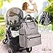 Baby Diaper Bag Backpack Organizer - Multi-Function Designer - Wide Open Tote Bag for Mom Dad Boys & Girls - Insulated Pocket for Bottle Storage - Changing Pad - Waterproof - Gray