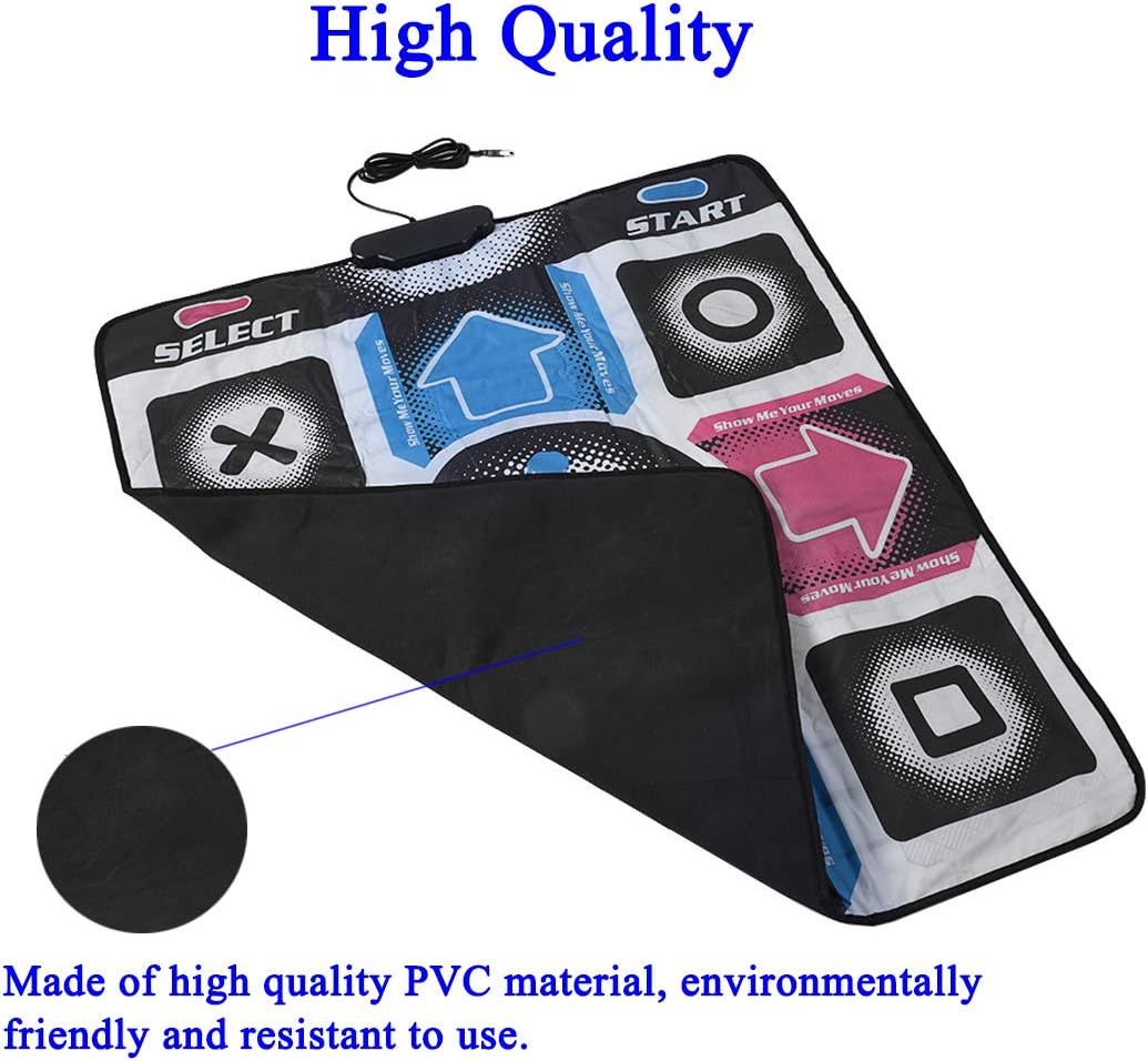 lelukee Dance Pad for Kids Adults,USB Dance Mat for PC,Non-Slip Durable Dancing Step Dance Mat,Fitness Body Building Dancing Mat,Arcade Games Machines for Home Dance Mats,Plug and Play: Toys & Games